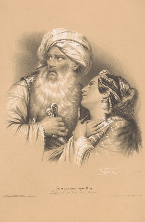 Man with turban and crying woman