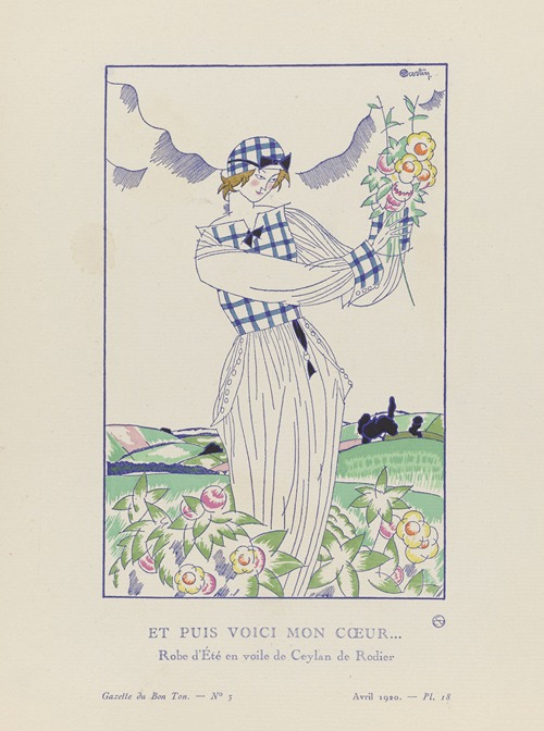 Gazette du Bon Ton – Et puis voici mon coeur, Robe d’Été en voile de Ceylan de Rodier