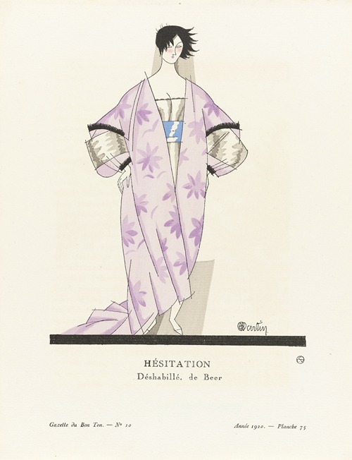 Gazette du Bon Ton – Hésitation Déshabillé, de Beer