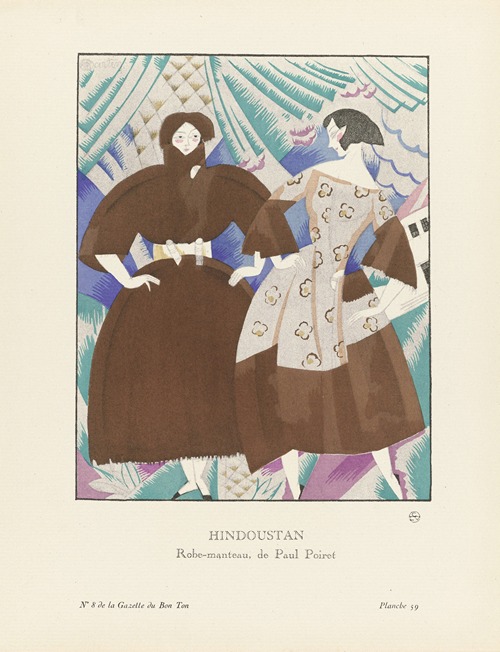 Gazette du Bon Ton – Hindoustan Robe-manteau, de Paul Poiret