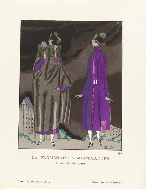 Gazette du Bon Ton – La promenade a Montmartre Ensemble, de Beer