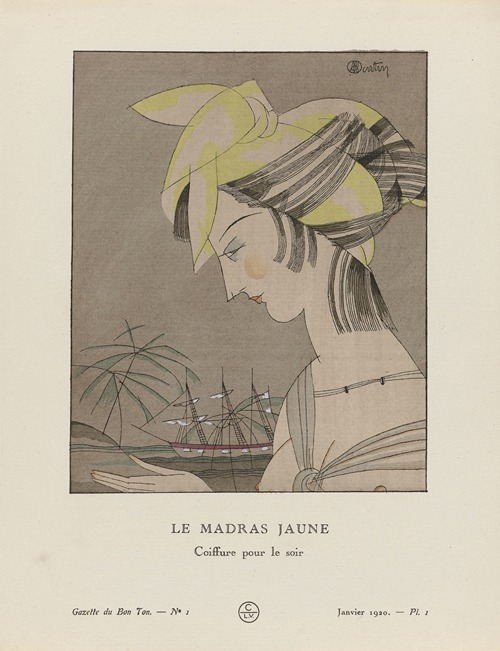 Gazette du Bon Ton – Le madras jaune Coiffure pour le soir