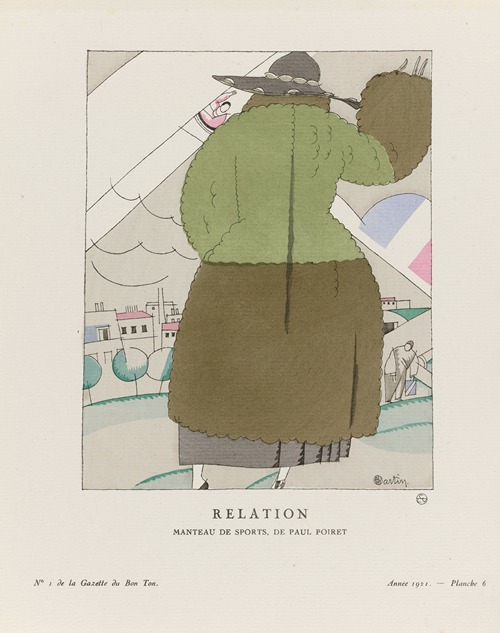 Gazette du Bon Ton – Relation Manteau de sports, de Paul Poiret