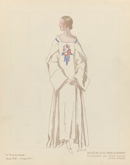 Gazette du Bon Ton – Bénédictine-Bernardine, Réformée de Port Royal, (XVIIIe siècle)