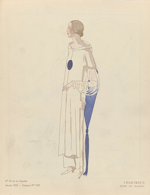 Gazette du Bon Ton – Chartreux, (Robe de maison)