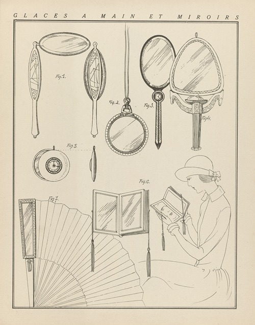 Gazette du Bon Ton – Glaces a main et miroirs
