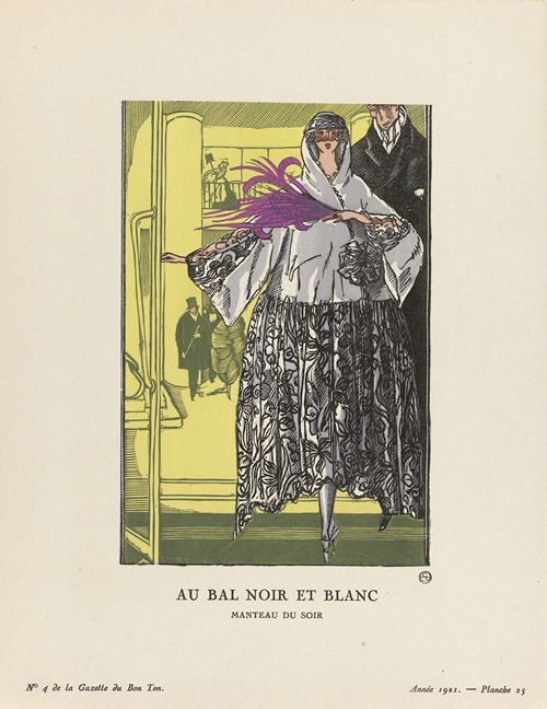 Gazette du Bon Ton – Au bal noir et blanc Manteau du soir