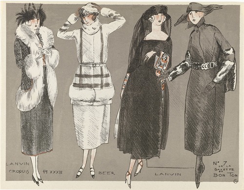 Gazette du Bon Ton – Croquis Pl XXXIII Lanvin Beer Lanvin