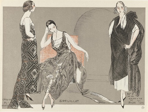 Gazette du Bon Ton – Croquis Pl. XXXV Doeuillet