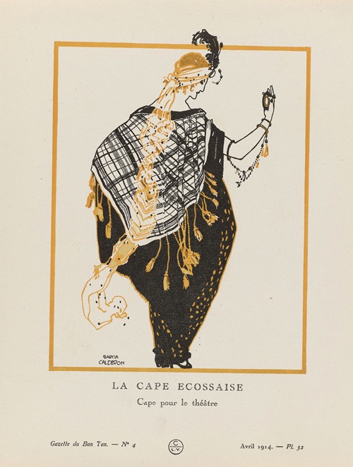 Gazette du Bon Ton. Art – La cape ecossaise Cape pour le théâtre