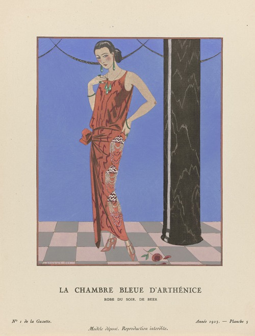 Gazette du Bon Ton – La chambre bleue d’arthénice Robe du soir, de Beer