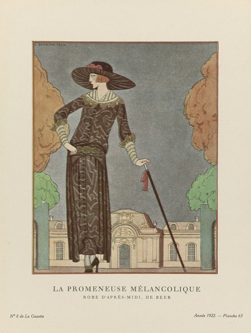 Gazette du Bon Ton – La promeneuse mélancolique Robe d’après-midi, de Beer