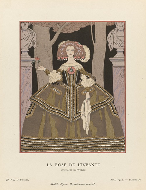 Gazette du Bon Ton – La rose de l’infante Costume, de Worth