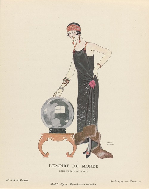Gazette du Bon Ton – L’Empire du monde Robe du soir, de Worth