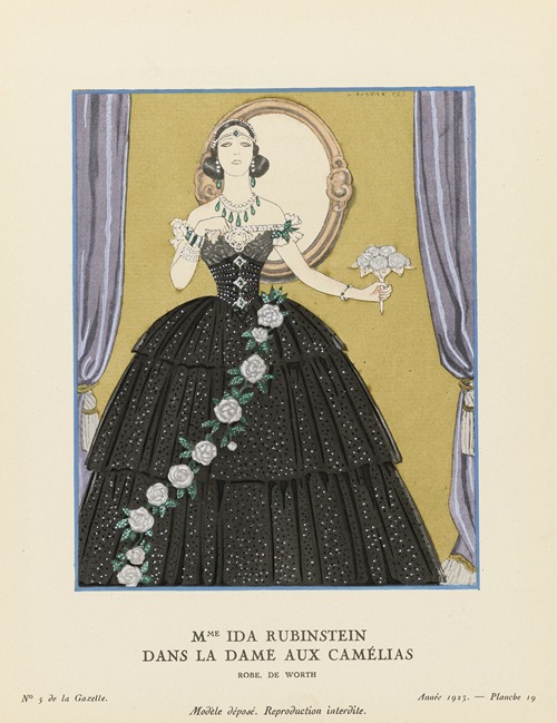 Gazette du Bon Ton – Mme Ida Rubinstein dans La Dame aux Camélias
