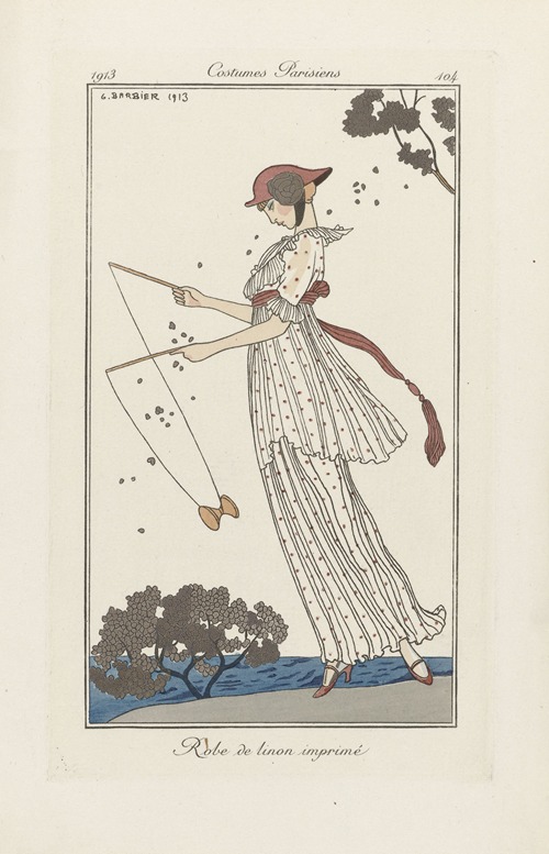 Journal des Dames et des Modes – Robe de linon impremie