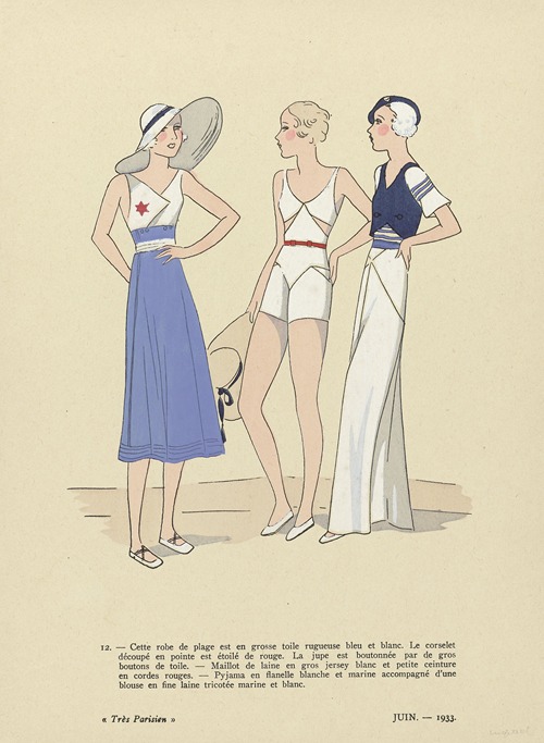 Cette Robe De Plage Est En Grosse Toile Rugueuse Bleu Et Blanc