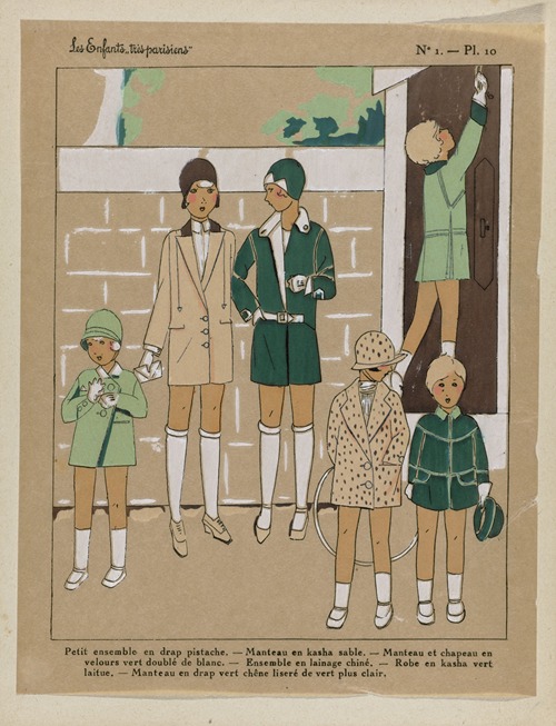 Les Enfants Très Parisiens – Petit Ensemble En Drap Pistach