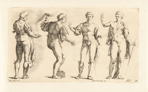 Four standing men in different positions