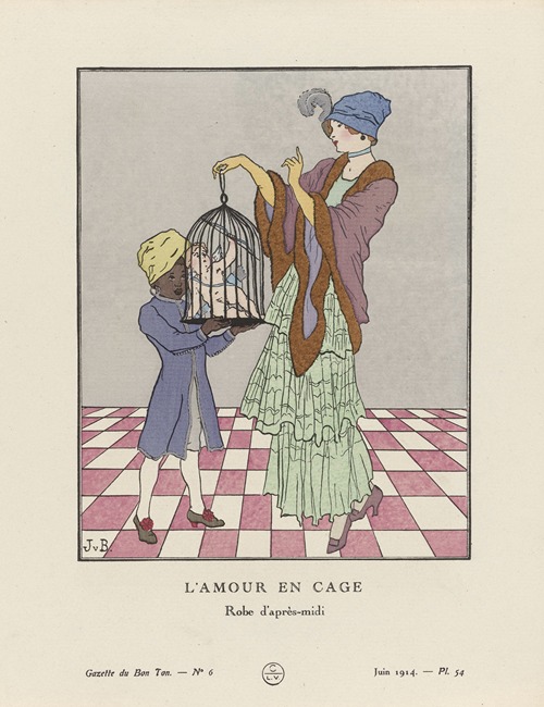 Gazette du Bon Ton – L’amour en cage, Robe d’après-midi