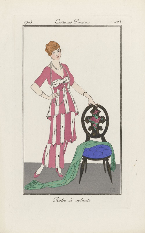 Journal des Dames et des Modes – Robe à volants
