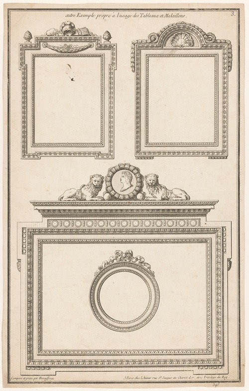 autres Exemple propre à l’usage des Tableaux et Medaillons