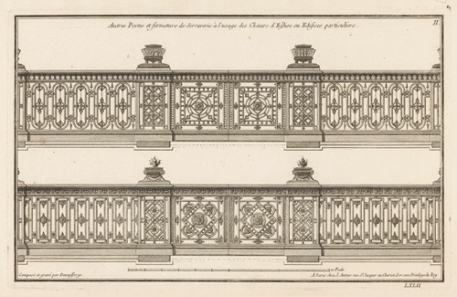 Autres Portes et fermeture de Serrurerie à l’usage des Choeurs d’Eglise ou Edifices particuliers