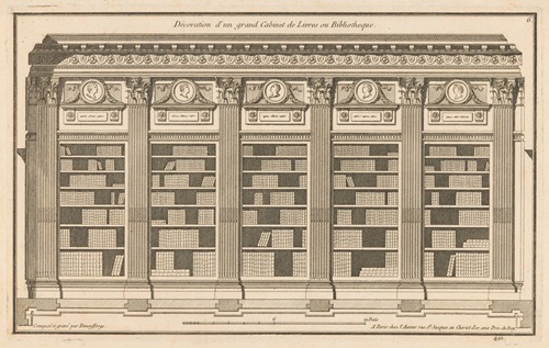 Décoration d’un grand Cabinet de Livres ou Bibliotheque