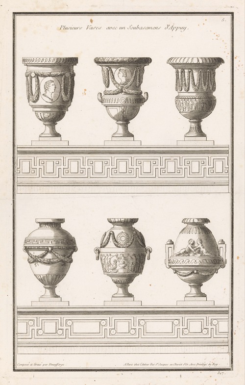 Plusieurs Vases avec un Soubasemens s’Appuy