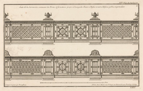 Suite de la Serrurerie contenant des Portes et fermetures propre à l’usage des Choeurs d’Eglise et autres Edifices publics et particuliers