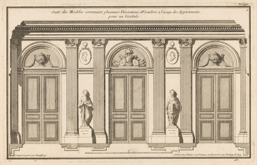 Suite des Modeles contenant plusieurs Décorations de Lambris a l’usage des Appartements
