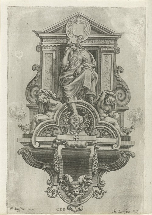 Epitaph with a grieving woman