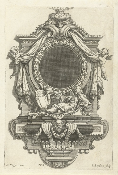 Epitaph with empty medallion