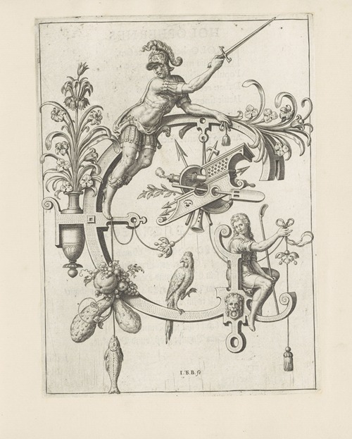 Letter G with David and Goliath