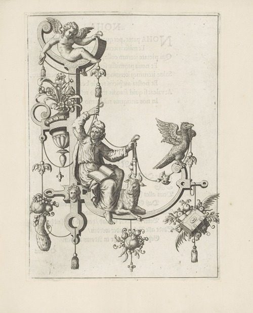 Letter L with the Evangelist Luke