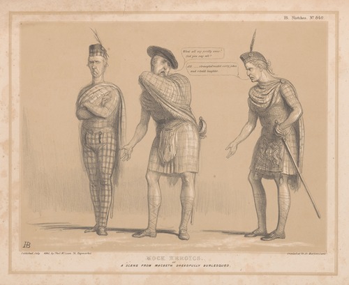 Mock heroics. A scene from Macbeth dreadfully burlesqued