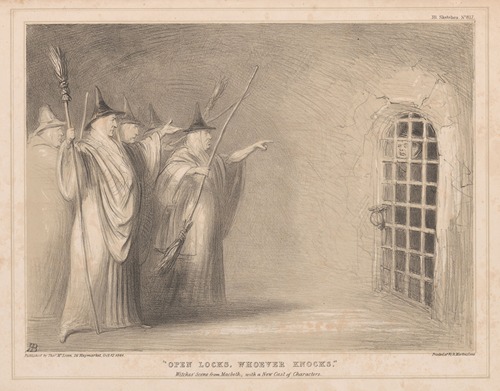 ‘Open locks, whoever knocks.’ Witches’ Scene from Macbeth; with a New Cast of Characters