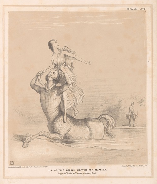 The centaur Nessus carrying off Deianira. Suggested by the well known Picture by Guido
