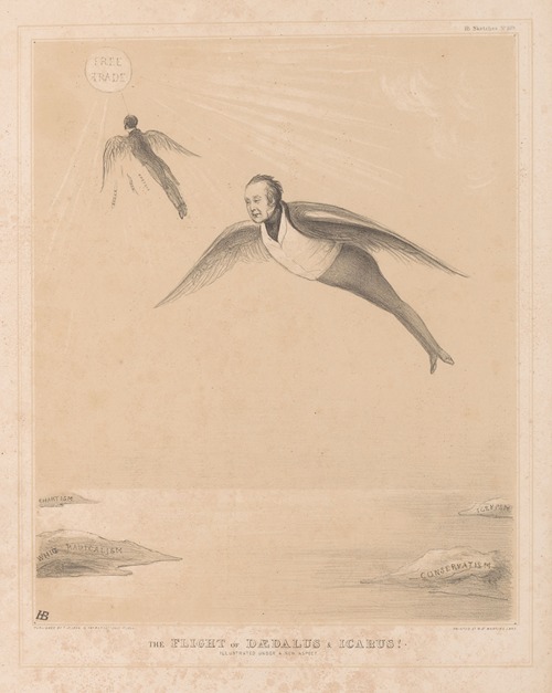 The flight of Daedalus and Icarus! ‘Illustrated under a new aspect