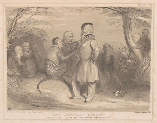 ‘The travelled monkey.’ Copied with with great freedom from Edwin Landseer’s inimitable picture