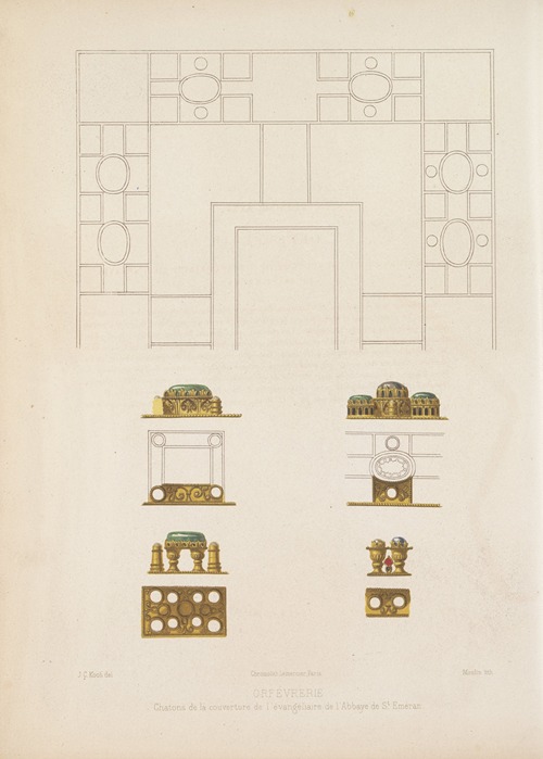 Chatons de la couverture de l’évangéliaire de l’Abbaye de St. Eméran