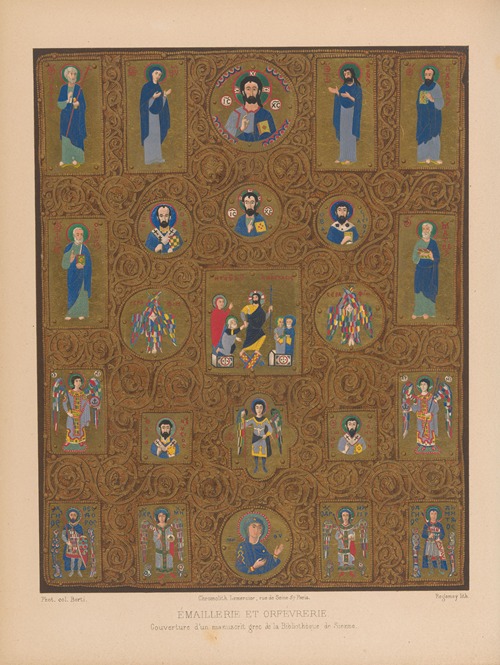 Couverture d’un manuscrit grec de la Bibliothèque de Nienne