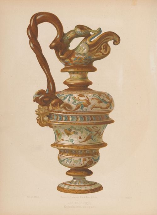 Majolica Italienne, un Aiguière.