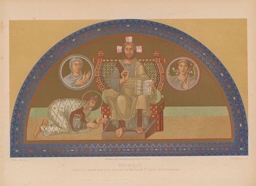 Tableau au dessus de la porte impériale du Narthex de Ste. Sophie de Constantinople