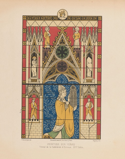 Vitrail de la Cathédrale d’Evreux. XIVe Siècle