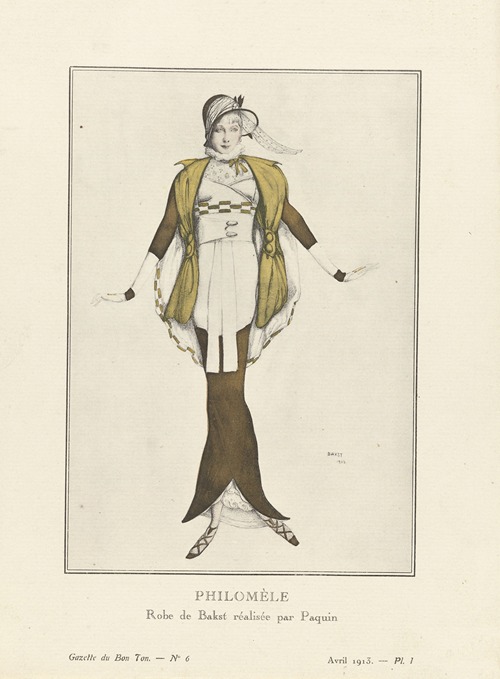 Gazette du Bon Ton – PHILOMÈLE Robe de Bakst réalisée par Paquin