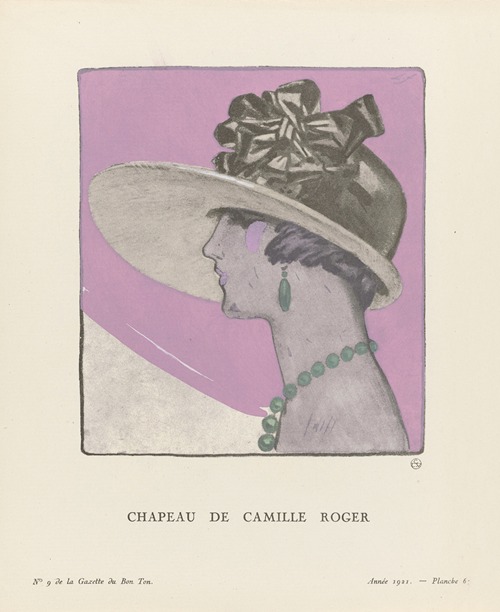 Gazette du Bon Ton – Chapeau de Camille Roger