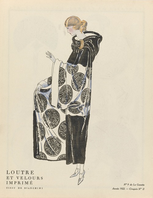 Gazette du Bon Ton – Loutre et velours imprimé Tissu de Bianchini