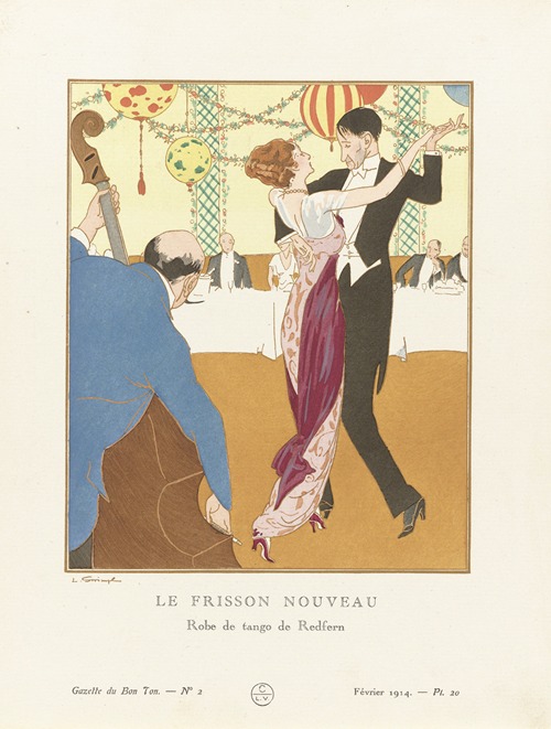 Gazette du Bon Ton – Le frisson nouveau. Robe de tango de Redfern