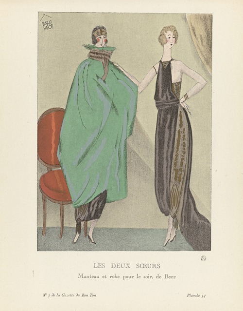 Les deux soeurs Manteau et robe pour le soir, de Beer